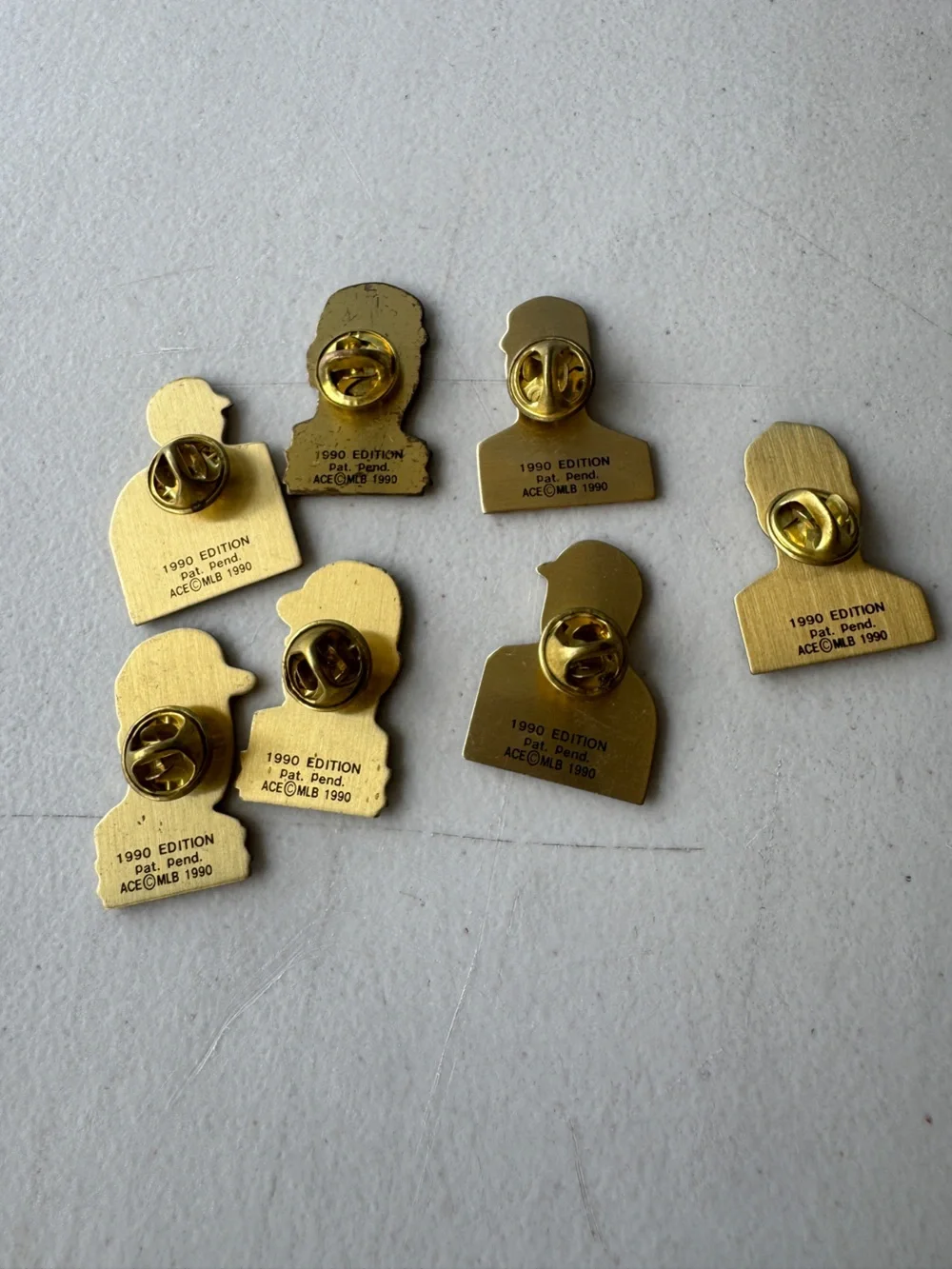 1990 Set of 7 MLB Players Lapel Pins